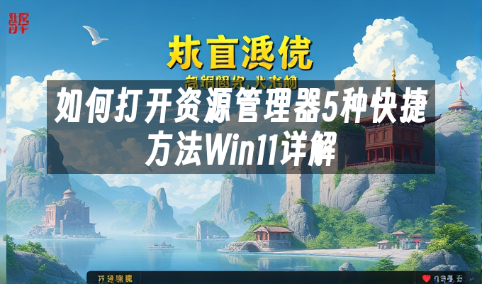 如何打开资源管理器5种快捷方法Win11详解