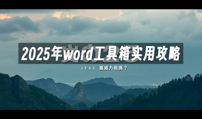 2025年word工具箱实用攻略
